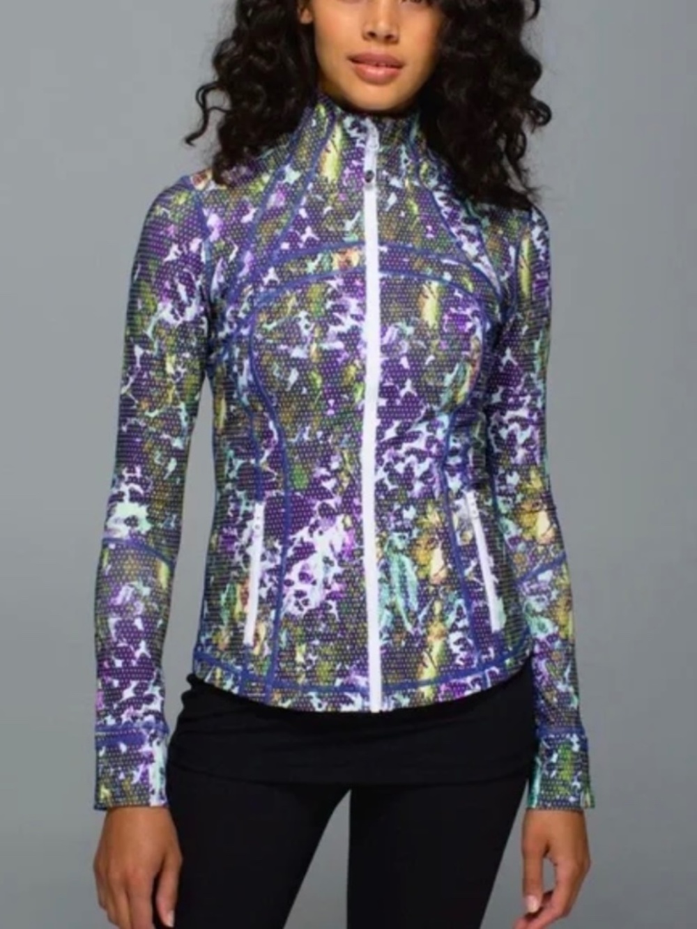 Lululemon Define Jacket Floral Purple - Size 4